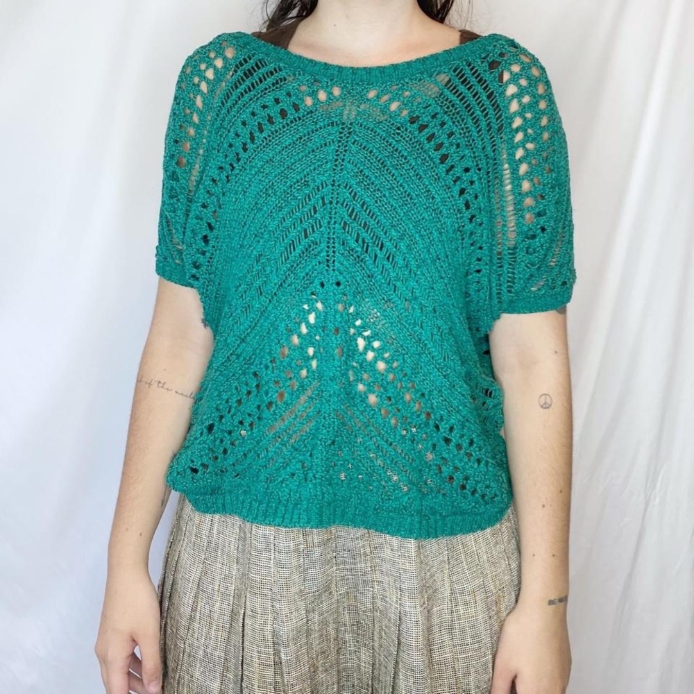 EXPRESS teal knit top